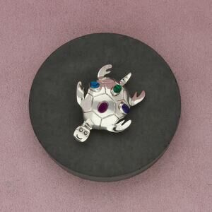 taxco mexico sterling silver vintage turquoise malachite turtle brooch